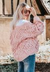 Knit Your Love Cardigan in Pink