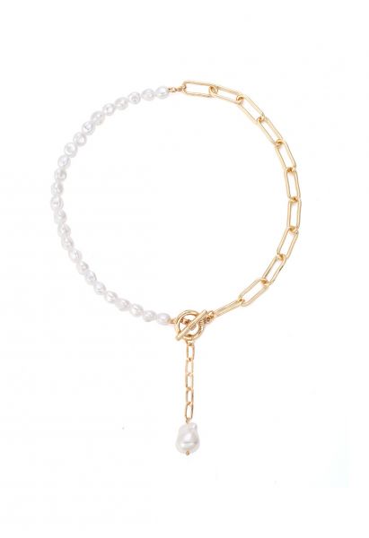 Creative Spliced Pearl Clavicle Necklace