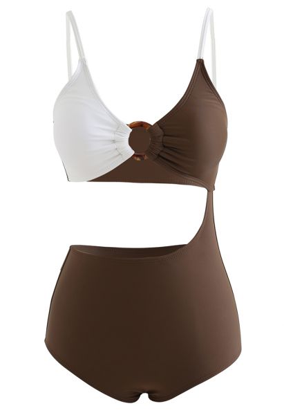 O-Ring Bicolor Cami Swimsuit