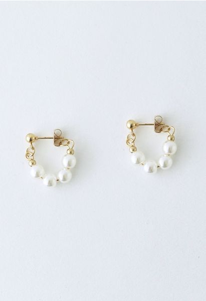 Elegant Pearl Edge Earrings