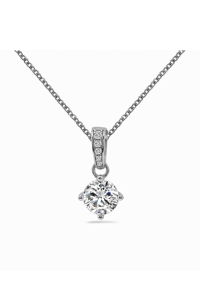 Hollow Circle Moissanite Diamond Necklace