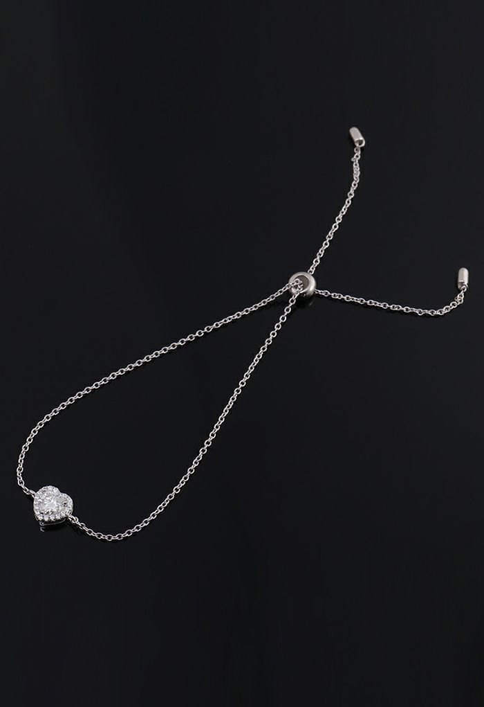 Heart Pendant Moissanite Diamond Bracelet