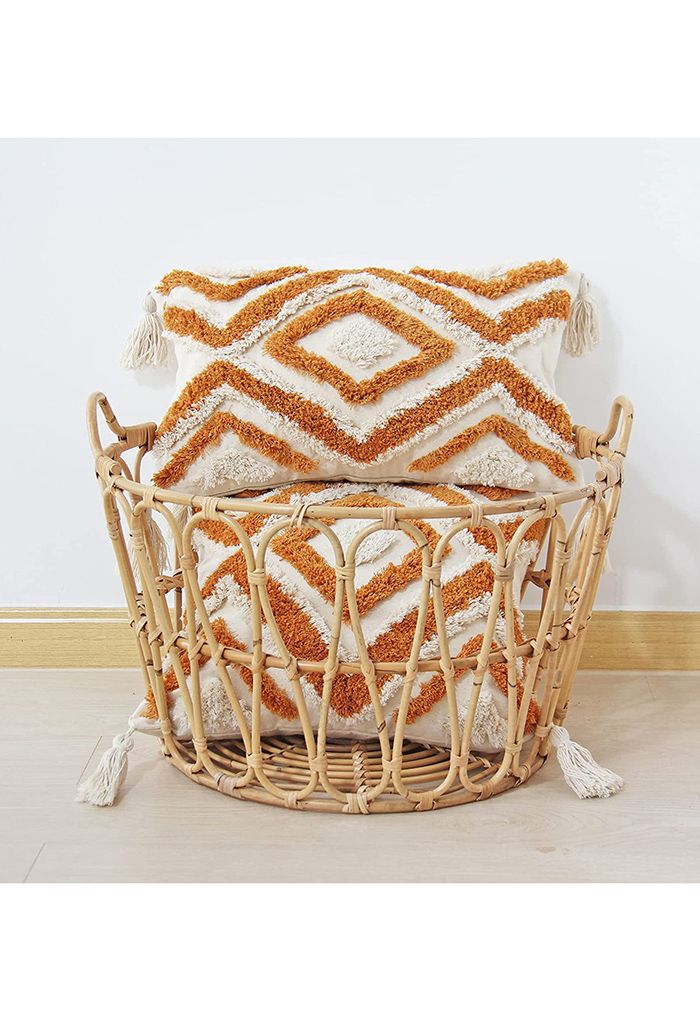 Geometric Tufting Tassel Cushion Cover