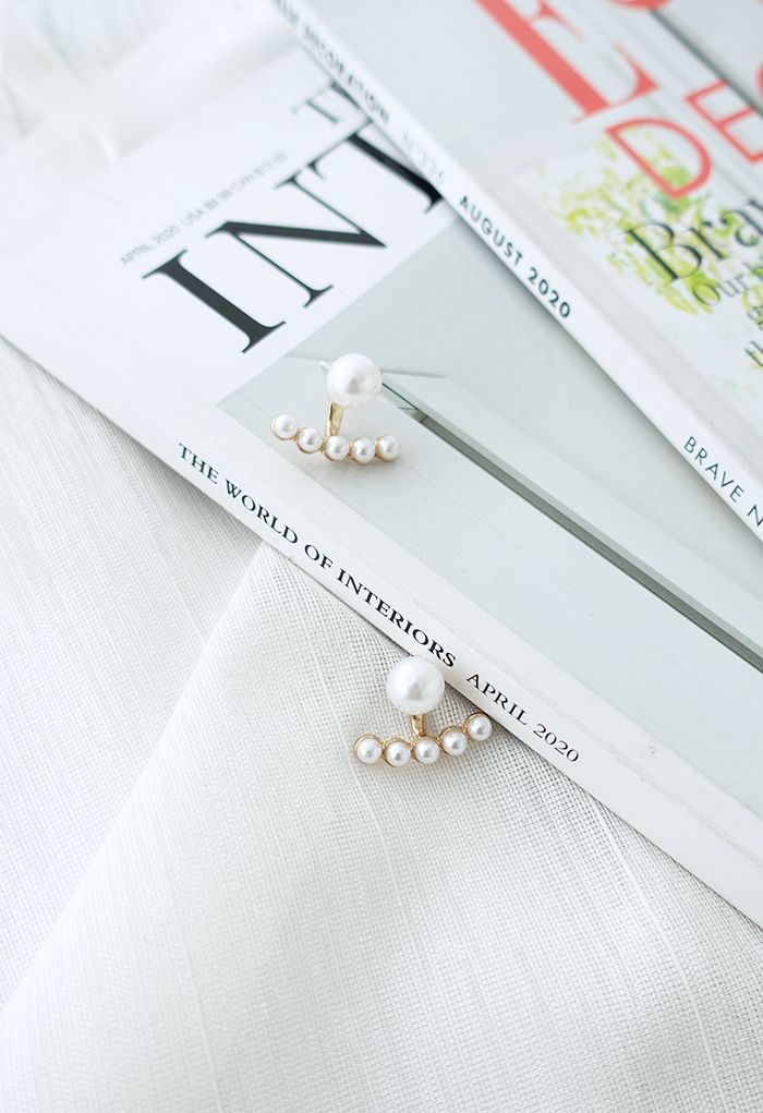 Distinctive Pearl Trim Earrings