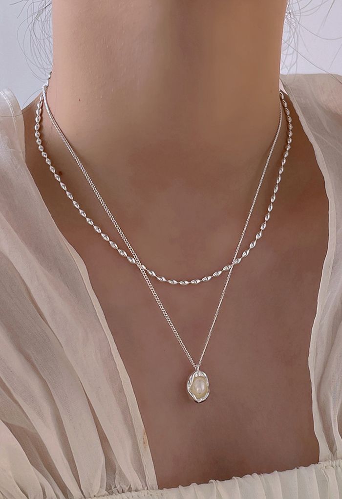 Double Chain Freshwater Pearl Necklace