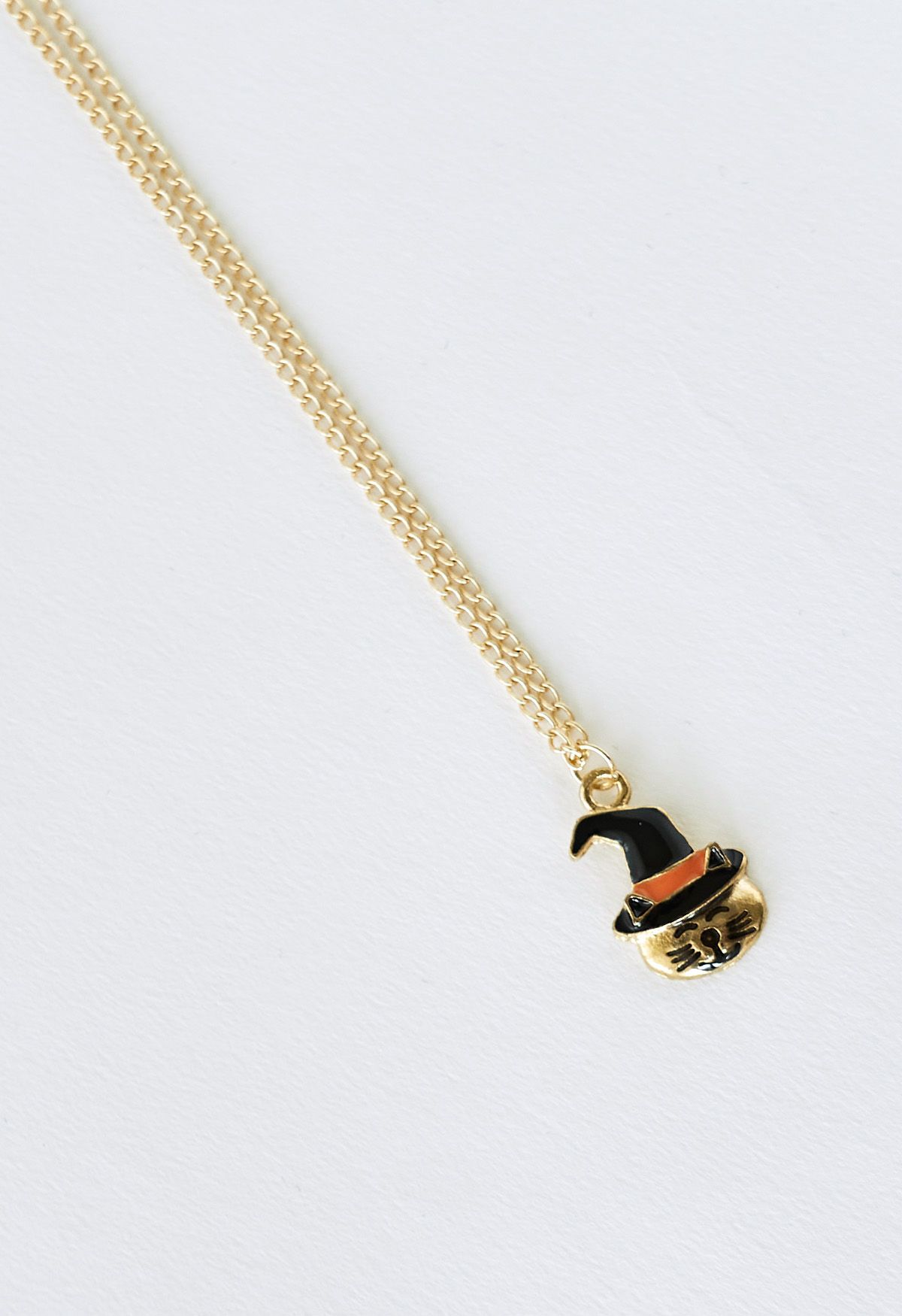 Cat Wizard Golden Necklace