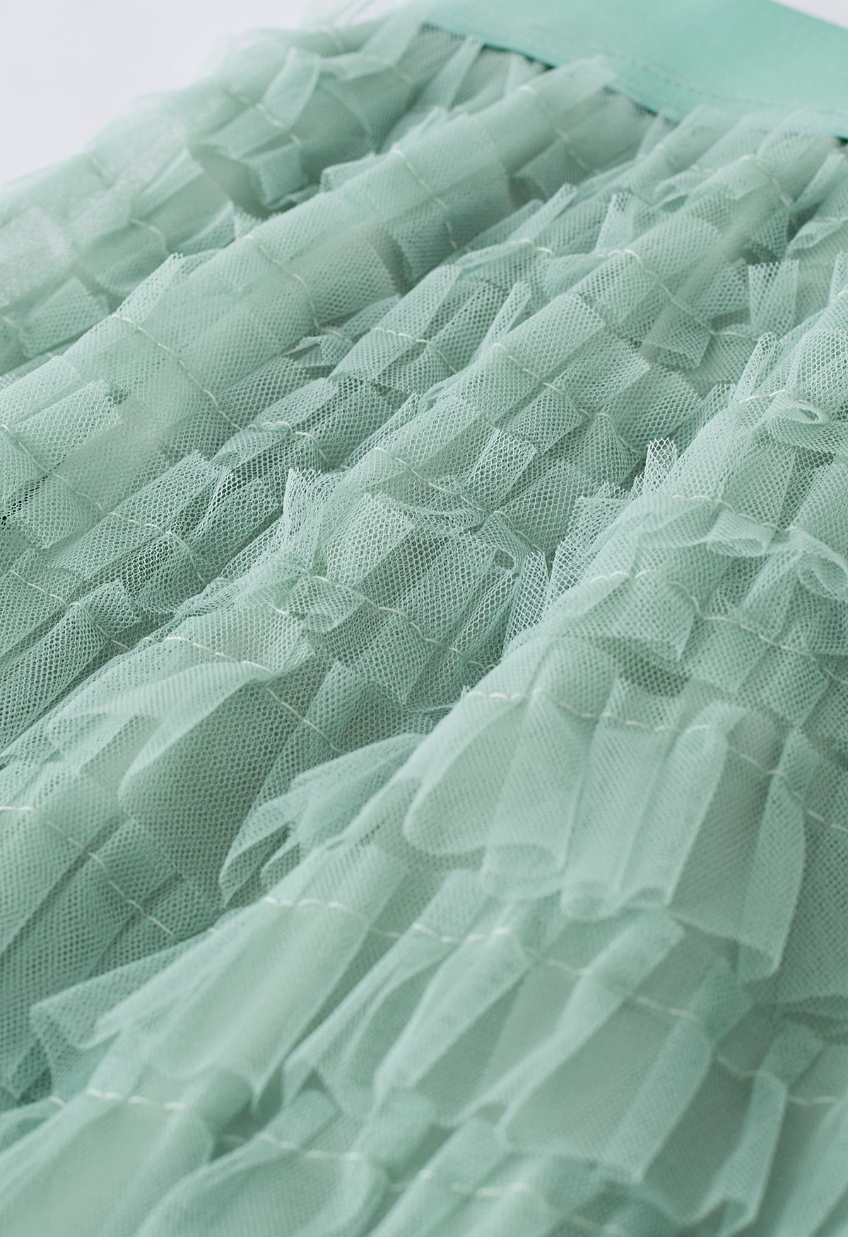 Swan Cloud Midi Skirt in Mint