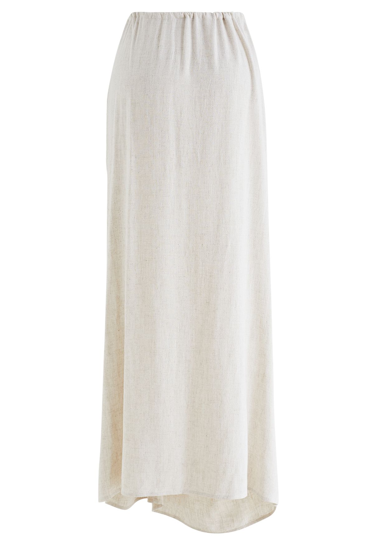 Breathable Linen Drape Maxi Skirt in Linen