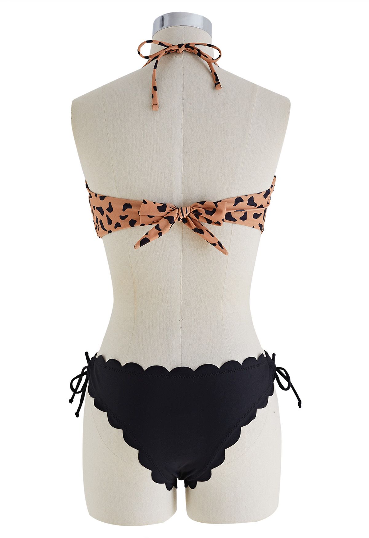 Wild Tiger Print Bowknot Bikini Set