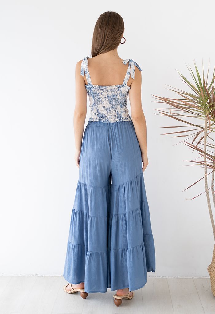 Sunny Days Wide-Leg Pants in Navy