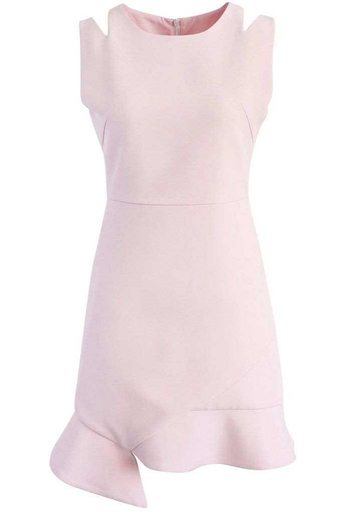 The Epitome of Grace Sleeveless Dress in Pink