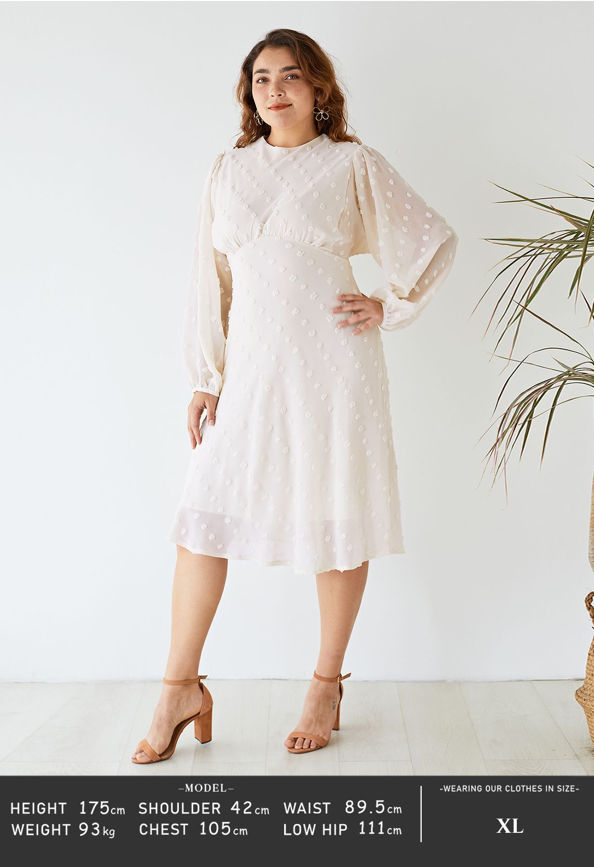 Cotton Candy Sheer Midi Dress in Cream