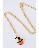 Pumpkin Wizard Golden Necklace