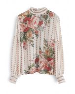 Fancy in Gardens Floral Chiffon Top